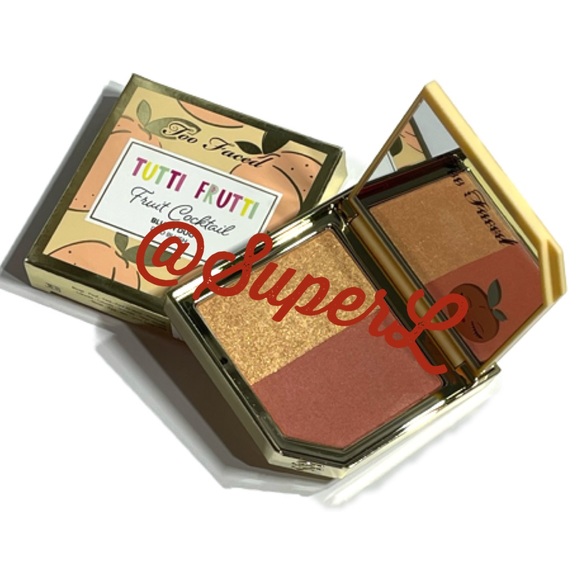 2/$25 NEW Limited Edition Too Faced Tutti Frutti Blush Duo Apricot in Act - Picture 6 of 14